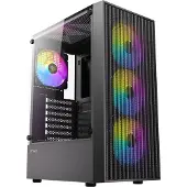 Antec AX27 RGB Elite PC Gehäuse Midi Tower Gaming ATX, schwarz