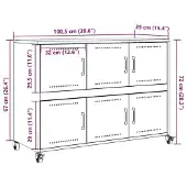 vidaXL Sideboard Anthrazit 100,5x39x72 cm Stahl