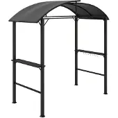 Selius Gartenpavillon, Dunkelgrau - 233 x 110 x 235 cm - Stahlrahmen