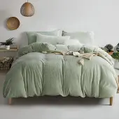 Sonstiges Plüsch Bettwäsche Set 200x220cm Grün mit 2 Kissenbezügen 80x80cm Reißverschluss