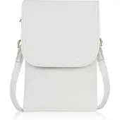 Merkloos Damen Schultertasche mit 3 Fächern und Handyhalterung