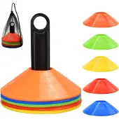 Merkloos Set mit 60 Mini-Trainingshütchen für Sporttraining