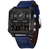 SANDA IA-41925 Herrenuhr mit analoger und digitaler Anzeige, Blau-Schwarz KP41925