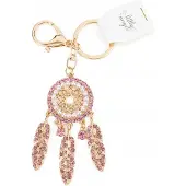 Little Angel Schlüsselanhänger Traumfänger rosa Zirkonia Handtasche