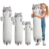 Merkloos Schattenkätzchen-Kuschelkissen mit Flügeln, 110 cm