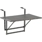 OEM Klappbarer Balkontisch Anthrazitgrau 60x40cm