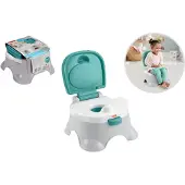 Simba Töpfchen SIMBA "Fisher Price 3-in-1", Baby, grau (weiß), Kunststoff, Töpfchen Töpfchen, verwendbar als Töpfchen, Toilettensitz und Tritthocker