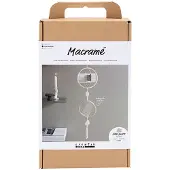 Creativ Company Makramee Mobile Bastelset grau off-white mit Bergkristall