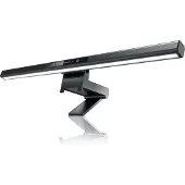 CSL Monitorlampe mit Touch-Bedienung, LED Screenbar stufenlos dimmbar, Bildschirmlampe mit 3 Lichtfarben, Memory-Funktion, 35 Grad schwenkbar, Aluminium, 45,5 cm, schwarz