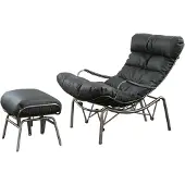 KAWOLA Relaxsessel ROWA Sessel Leder grau (B/H/T) 77x88x103 inklusive Hocker