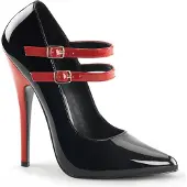 Devious DOMINA-442 Damen Pumps von , Schwarz-Rot EU 43, US 13