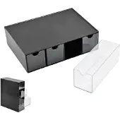 Merkloos Aufbewahrungsbox mit 4 Schubladen – Multifunktionaler Acryl-Organizer – Schwarz