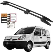 Erkul Dachreling RENAULT KANGOO 1999-2008 Schwarz Aluminium Solide Langlebig