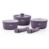 Swiss Haus SAPPHIRE Kochgeschirr-Set, 6-teilig, Violett