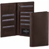 Hama est. 1923 Mailand Brieftasche H41C Dark Brown – RFID-Schutz & elegantes Design