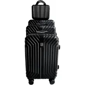 Markenlos Mabell Hartschalenkoffer Set mit 4 Teilen in Schwarz