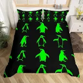 Merkloos Omgoods - Bettwäsche-Set mit Pinguin-Motiv - Schattige Kinderen Bettwäsche-Set