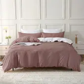 SOULFUL Bettwäsche-Set 155x220 cm Baumwolle Ziegelrot 2-teilig mit Reißverschluss