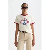 Scotch & Soda Regular-fit T-shirt With Contrast Binding Eggnog Größe: M | Hemden Outlet | Damen | Weiß