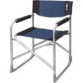 Markenlos Regisseursstuhl Aluminium schwarz-blau - Captain Design