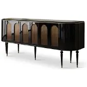 JVmoebel Schwarze Sideboard moderne Kommode s Design-Sideboard Buffet modern