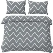 Piruu Bettwäsche-Set Baumwollsatin 220x200 cm Geometrisch