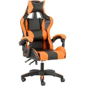 Dripio Ergonomischer Gaming-Stuhl, verstellbar, Kunstleder, orange
