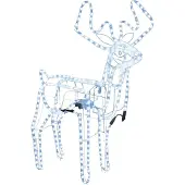 Syfax LED-Silhouette Rentier mit bewegendem Kopf Kaltweiß 76x42x87 cm