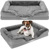 Lovedog OrtoMax Orthopädisches Hundebett Größe M Hellgrau