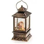 OEM LED Schneelaterne mit Weihnachtsmann, 10,5x10,5x22 cm, warmweiß