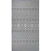 Syfax Outdoor-Teppich Flachgewebe 80x150 cm Blau Gestreift
