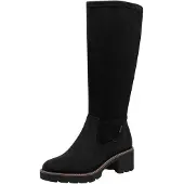 Tamaris Damen WIDE FIT Stiefel Textil mit Duo-Tex, Black, 37