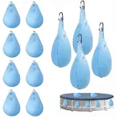 Selius 12 Stück Schwimmbadabdeckungs-Gewichte mit Wassersack (hellblau), wasserdicht und langlebig