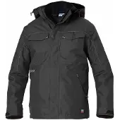 Merkloos Uni-Regenjacke in Grau, asymmetrisches Design, für Erwachsene