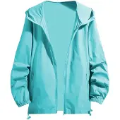 Merkloos Leichte, wasserdichte Herrenregenjacke mit Kapuze