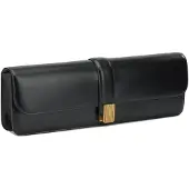 KHAITE Clutch aus Leder, schwarz - EINE GRÖSSE