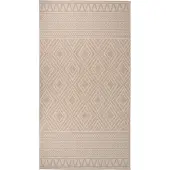 Syfax Outdoor-Teppich Flachgewebe 80x150 cm Braun Gestreift