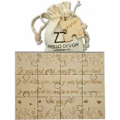 Dripio Holzpuzzle Schwangerschaftsankündigung 21x15 cm Französisch