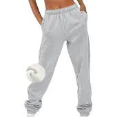 Merkloos Lange Damen-Jogginghose mit hoher Taille und Taschen
