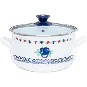 Emalia Olkusz Kalina Traditioneller Emaille-Topf 2L