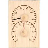 4Living Thermometer und Hygrometer für die Sauna, Kiefernholz