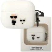 Karl Lagerfeld Silicone Karl & Choupette - Etui AirPods Pro (biały)