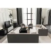 AEA Modernes 6-teiliges Wohnzimmer-Set Sofas Sessel TV-Lowboard Couchtisch
