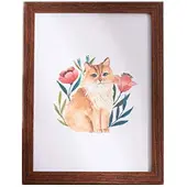 Merkloos Holzbilderrahmen-Set – Elegante Teakholzoptik – 15 x 20 cm