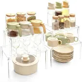 Merkloos Küchenorganizer – Set aus 4 stapelbaren Ablagen – Weiß