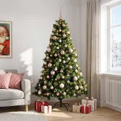 Syfax Künstlicher Weihnachtsbaum mit Weihnachtskugel 240 cm 300 LEDs