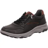 Waldlaufer H-Max Herren Schnürschuhe schwarz braun Glattleder Hirsch - Größe: UK 10