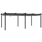 Selius Gartenpavillon mit ausziehbarem Dach – 3 x 6 Meter – Aluminiumrahmen