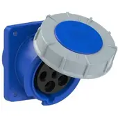Pce 435-9fc CEE-Anbausteckdose schräg (100x107) 63A 5p 9h IP67 POWER TWIST 4359fc