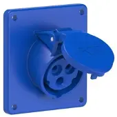 Pce 413-6ttf9 CEE-Anbausteckdose schräg (92x100mm) 16A 3p 6h IP44/IP54 TT 4136ttf9